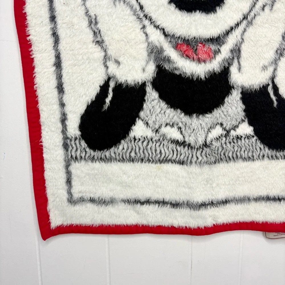 Vintage Biederlack USA Disney Mickey Mouse Small Fleece Blanket Baby 80’s 1984